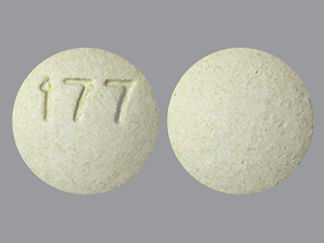 This is a Tablet Soluble imprinted with 177 on the front, nothing on the back.