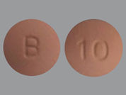 Rosuvastatin Calcium: This is a Tablet imprinted with 10 on the front, B on the back.