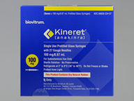 Kineret 100Mg/0.67 (package of 4.69 ml(s)) Syringe