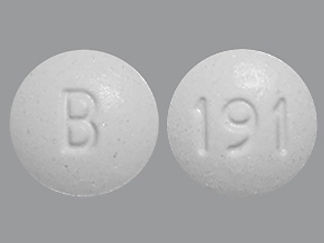 This is a Tablet imprinted with B on the front, 191 on the back.