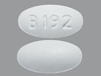 This is a Tablet imprinted with B192 on the front, nothing on the back.