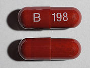 Ferrex 150 Forte: This is a Capsule imprinted with B on the front, 198 on the back.