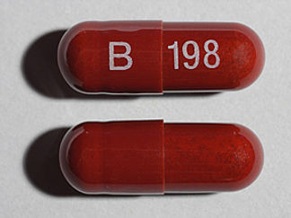 This is a Capsule imprinted with B on the front, 198 on the back.