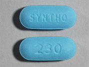 Estrogen & Methyltestosterone: This is a Tablet imprinted with SYNTHO on the front, 230 on the back.