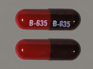 This is a Capsule imprinted with B-635 on the front, B-635 on the back.