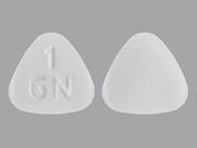 Granisetron Hcl: This is a Tablet imprinted with 1  GN on the front, nothing on the back.