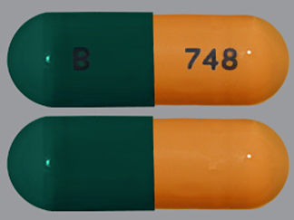 This is a Capsule Dr imprinted with B on the front, 748 on the back.