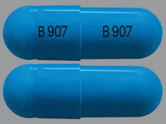 This is a Capsule imprinted with B 907 on the front, B 907 on the back.