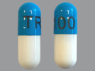 This is a Capsule imprinted with TR100 on the front, nothing on the back.