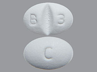 This is a Tablet imprinted with B 3 on the front, C on the back.