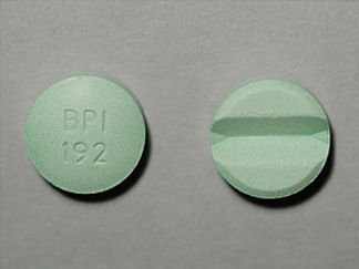 This is a Tablet imprinted with BPI  192 on the front, nothing on the back.