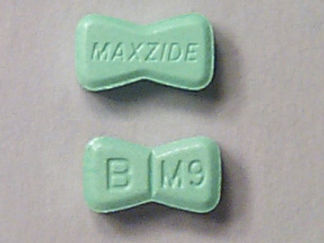 This is a Tablet imprinted with MAXZIDE on the front, B M9 on the back.