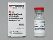 Kenalog: This is a Vial imprinted with nothing on the front, nothing on the back.