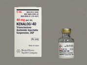 Kenalog: This is a Vial imprinted with nothing on the front, nothing on the back.