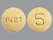 Dapagliflozin: This is a Tablet imprinted with 1427 on the front, 5 on the back.