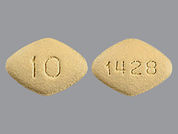 Dapagliflozin: This is a Tablet imprinted with 10 on the front, 1428 on the back.
