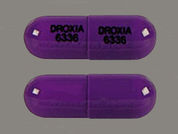 Droxia: This is a Capsule imprinted with DROXIA  6336 on the front, DROXIA  6336 on the back.