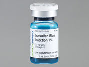 Isosulfan Blue: This is a Vial imprinted with nothing on the front, nothing on the back.