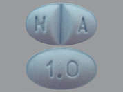Alprazolam: This is a blue oval Tablet imprinted with N A on the front, 1.0 on the back, and is manufactured by NATCO PHARMA US.