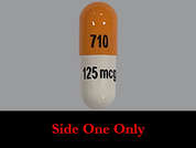 Dofetilide: Esto es un Cápsula naranja claro oblongo imprimido con 710 en la parte delantera, 125 mcg en la parte posterior, y es fabricado por BIONPHARMA INC..