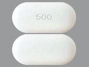 Azithromycin: This is a Tablet imprinted with 500 on the front, nothing on the back.