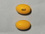 Calcitriol: Esto es un Cápsula amarillo oval imprimido con 547 en la parte delantera, nada en la parte posterior, y es fabricado por WEST-WARD/HIKMA.
