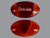 Dulcolax Stool Softener: This is a Capsule imprinted with Dulcolax on the front, nothing on the back.