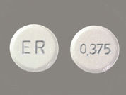 Mirapex Er: This is a Tablet Er 24 Hr imprinted with ER on the front, 0.375 on the back.