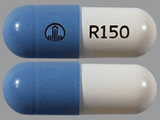 Pradaxa: This is a Capsule imprinted with logo on the front, R150 on the back.