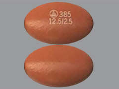 This is a red oval Tablet I And Extend R Biphase 24hr imprinted with logo and 385  12.5/2.5 on the front, nothing on the back, and is manufactured by BOEHRINGER ING..
