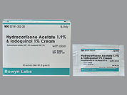 Hydrocortisone-Iodoquinol-Aloe: This is a Cream In Packet imprinted with nothing on the front, nothing on the back.