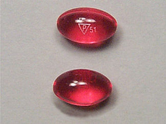 This is a Capsule imprinted with P51 on the front, nothing on the back.