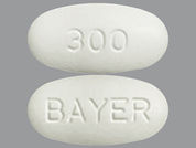 Nubeqa: This is a Tablet imprinted with 300 on the front, BAYER on the back.