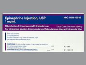 Epinephrine: This is a Ampul imprinted with nothing on the front, nothing on the back.