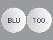 Ayvakit: This is a Tablet imprinted with BLU on the front, 100 on the back.