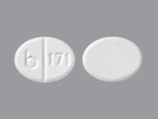 Mefloquine Hcl: This is a Tablet imprinted with b 171 on the front, nothing on the back.