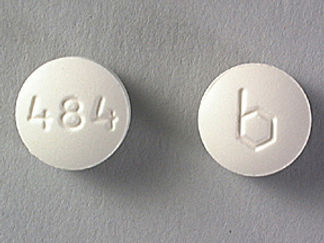 This is a Tablet imprinted with b on the front, 484 on the back.