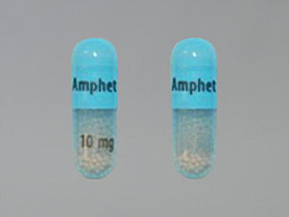 Esto es un Cápsula Er 24 Hr imprimido con M. Amphet Salts en la parte delantera, 10 mg en la parte posterior, y es fabricado por None.