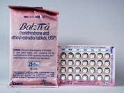 Balziva: This is a multi-color (2) round Tablet imprinted with b on the front, 735 or 944 on the back, and is manufactured by TEVA USA.