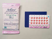 Aviane: Esto es un Tableta multicolor (2) redondo imprimido con dp en la parte delantera, 016 or 519 en la parte posterior, y es fabricado por TEVA USA.