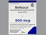 Belbuca: This is a Film Medicated imprinted with E6 on the front, nothing on the back.