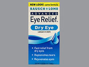 Advanced Eye Relief: This is a Drops imprinted with nothing on the front, nothing on the back.