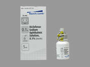 Diclofenac Sodium: This is a clear Drops imprinted with nothing on the front, nothing on the back, and is manufactured by BAUSCH & LOMB I.