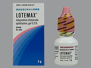 Lotemax: Esto es un Gotas Gel imprimido con nada en la parte delantera, nada en la parte posterior, y es fabricado por None.