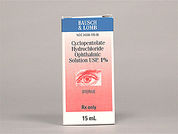 Cyclopentolate Hcl: Esto es un Gotas imprimido con nada en la parte delantera, nada en la parte posterior, y es fabricado por None.