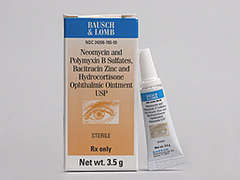 This is a white Ointment imprinted with nothing on the front, nothing on the back, and is manufactured by BAUSCH & LOMB I.