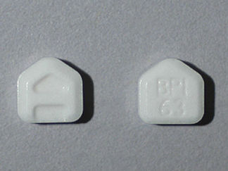 This is a Tablet imprinted with A on the front, BPI  63 on the back.