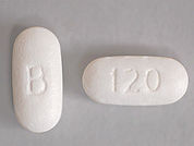 Diltiazem 24Hr Er (La): This is a Tablet Er 24 Hr imprinted with B on the front, 120 on the back.