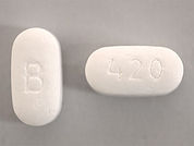 Diltiazem 24Hr Er (La): This is a Tablet Er 24 Hr imprinted with B on the front, 420 on the back.