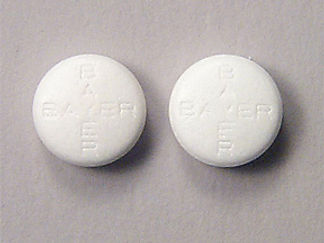 This is a Tablet imprinted with BAYER  BAYER on the front, BAYER  BAYER on the back.